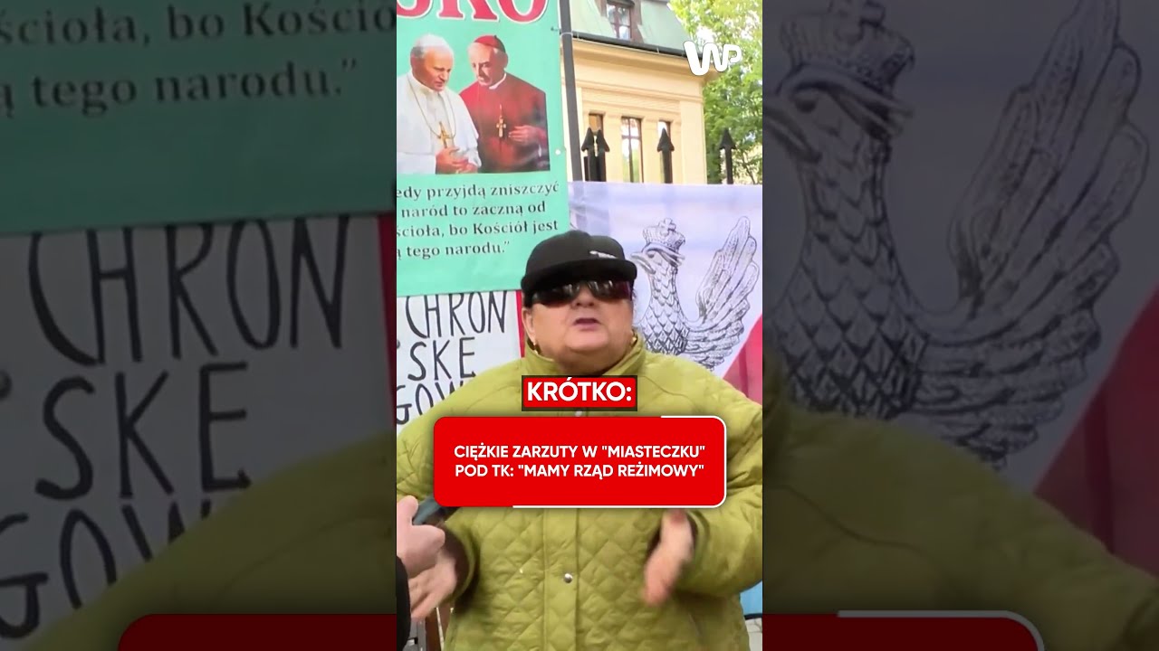 Manifestacja i namioty pod TK. 