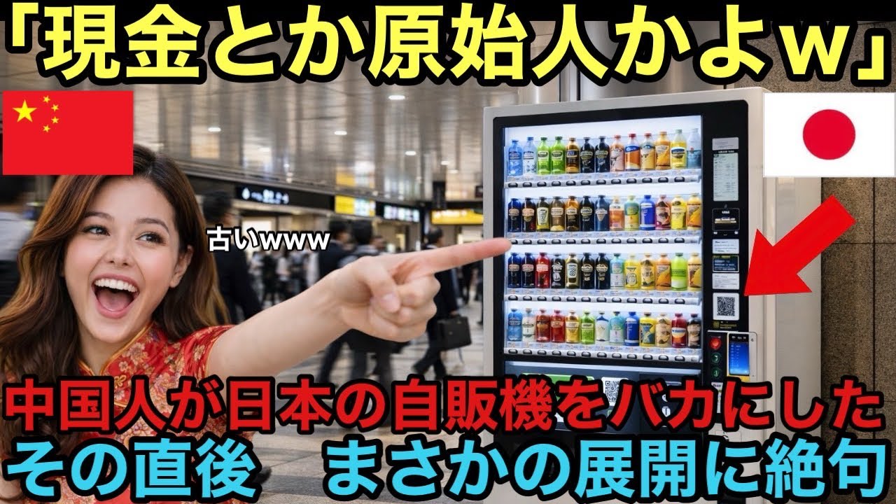 【海外の反応】「日本はキャッシュレス後進国ｗ」中国人エンジニアが東京の自販機を見た→3秒後、顔面蒼白になった理由