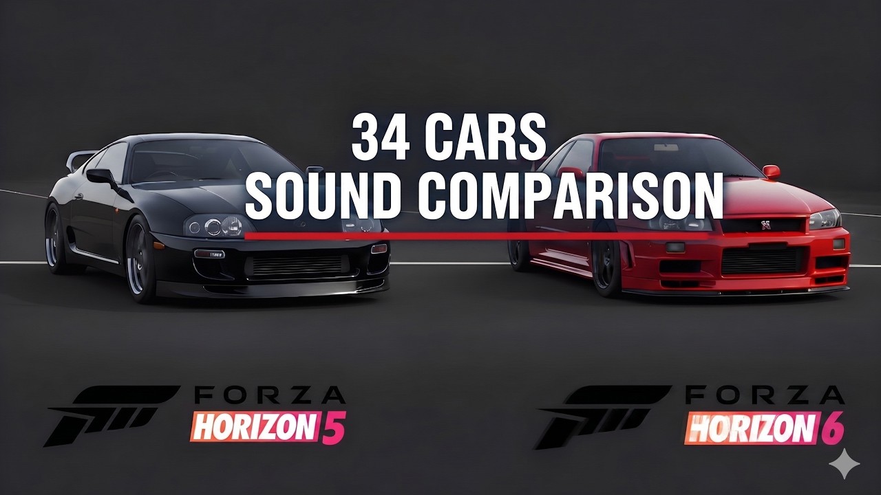 Forza Horizon 6 vs Forza Horizon 5 | 34 Cars PURE Sound Comparison