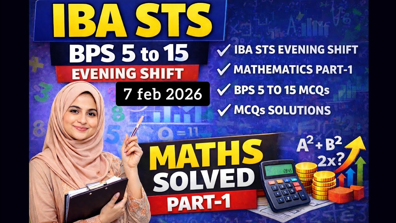 Today&rsquo;s Paper | IBA STS BPS 5 to 15 Intermediate Evening Shift Paper 7 February 2026 | part 1