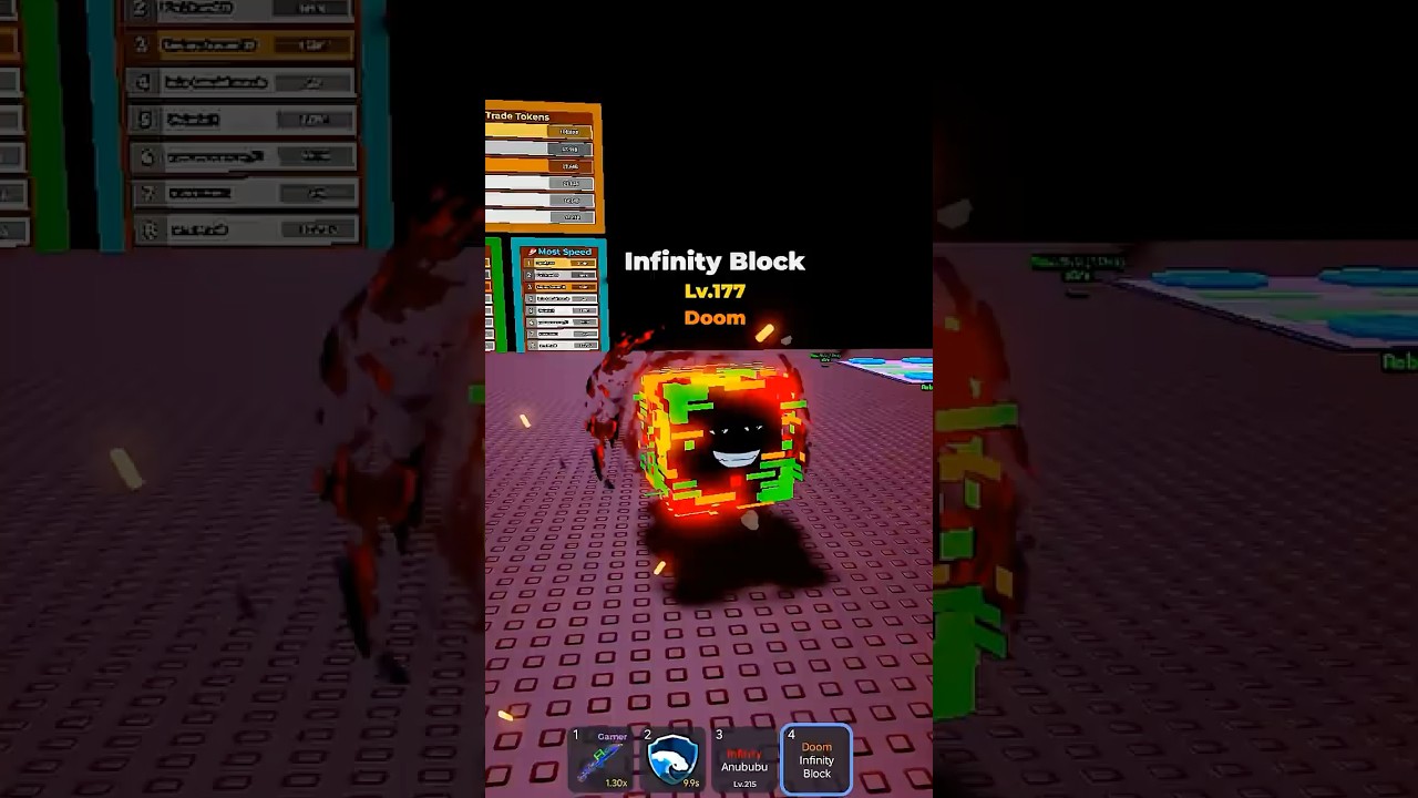 Doom Infinity Block И Infinity Block в одном забеге на Tsunami BRAINROT ROBLOX 😱💥 #robloxshorts