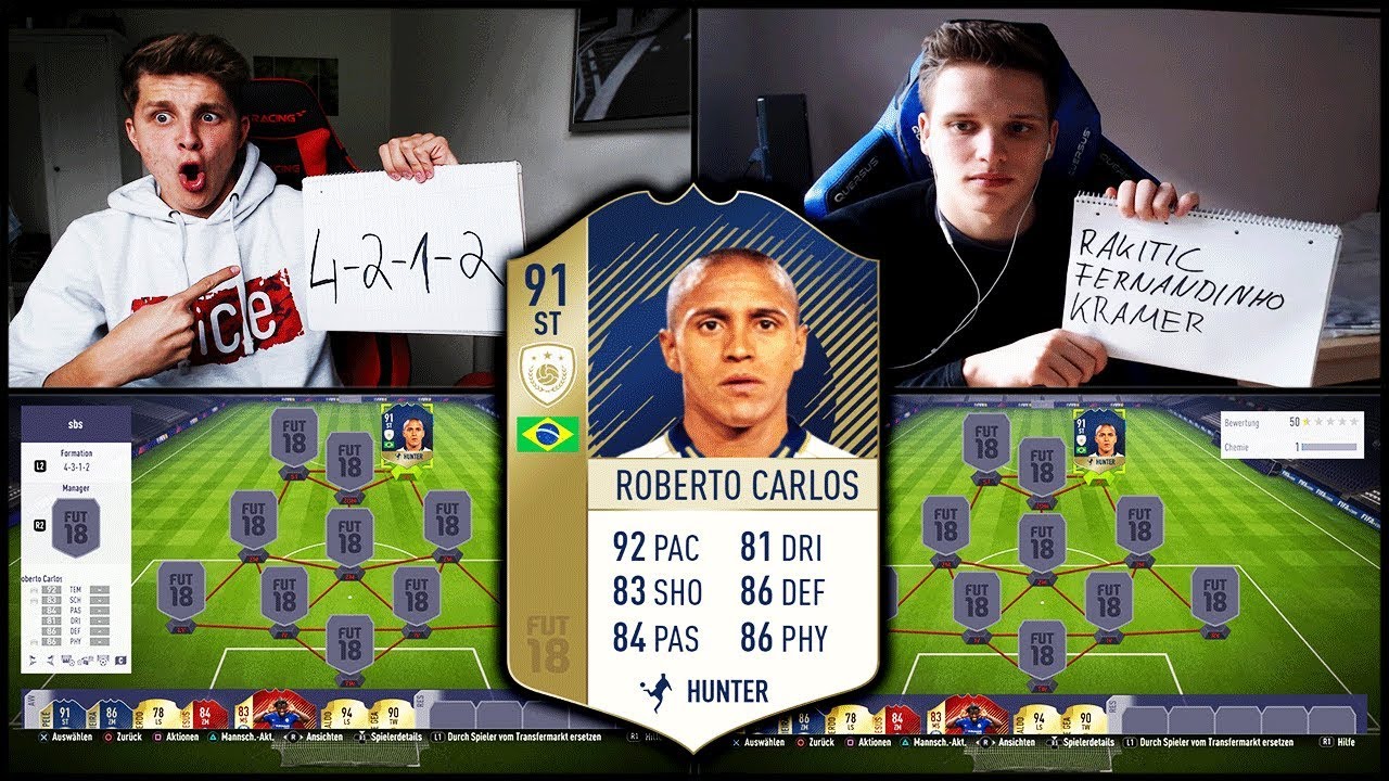 FIFA 18 - 91 PRIME ICON ROBERTO CARLOS SQUAD BUILDER BATTLE vs. 40-0 ESPORT PLAYER! ⚽🔥 Ultimate Team