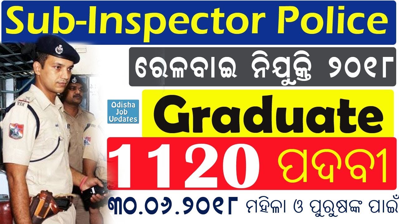 Sub Inspector Police : Railway protection force & RPSF | Total posts 1120