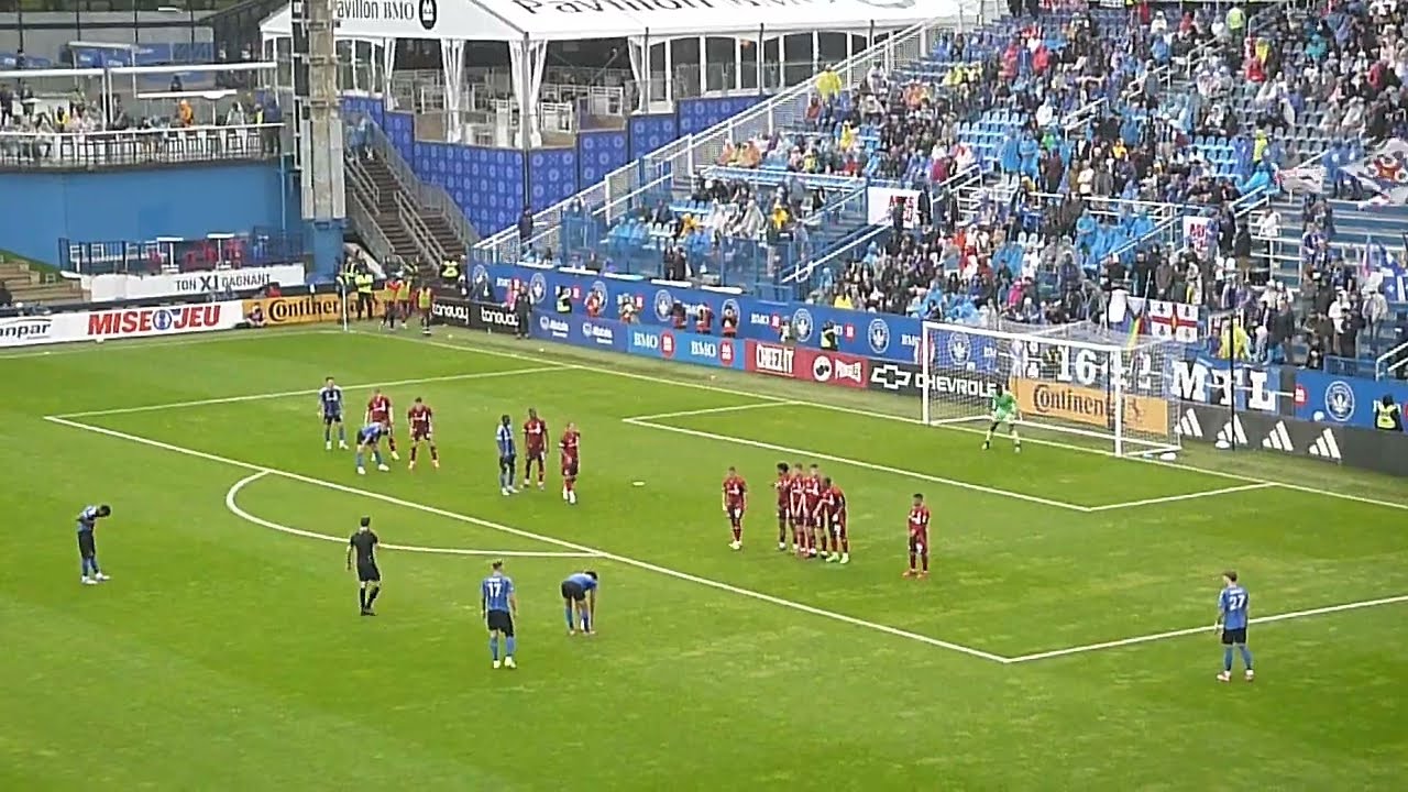 Nathan Saliba of CF Montreal (Impact) hits the post vs. Toronto FC 5/17/25