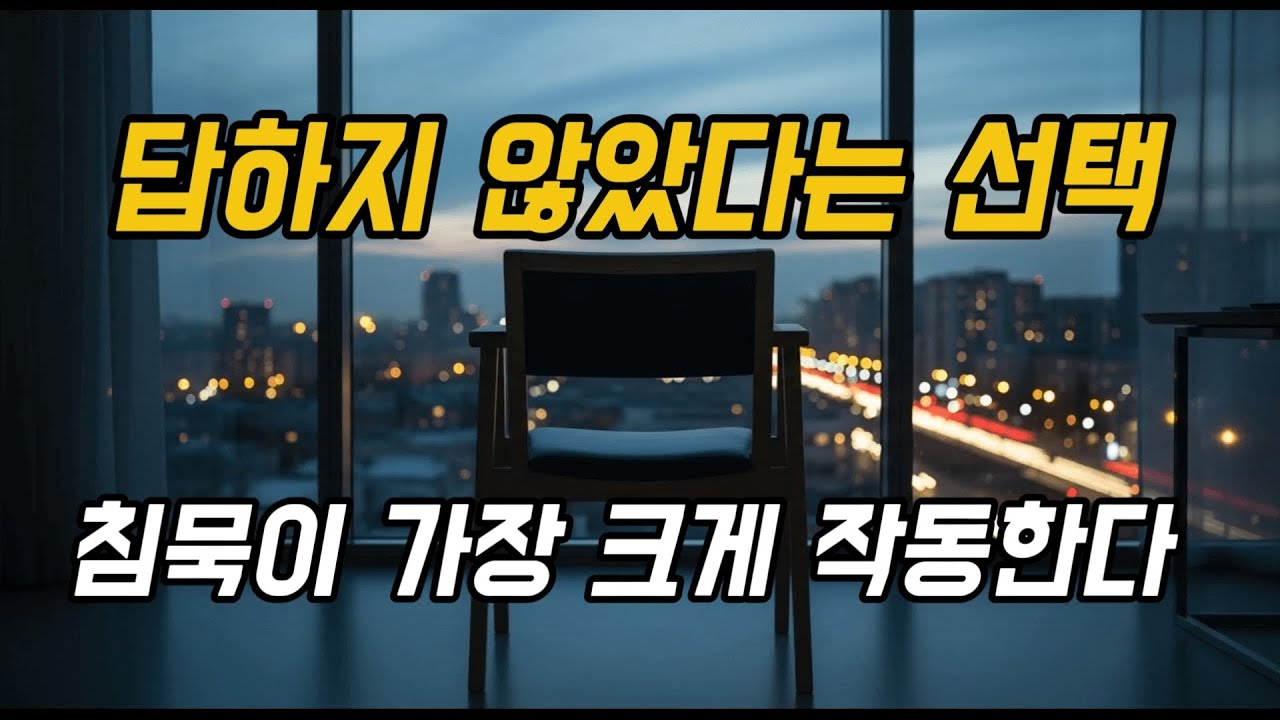 답하지 않았다는 선택이 가장 크게 작동하는 이유