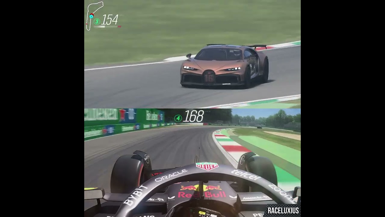 Red Bull F1 2024 vs Bugatti Chiron Pur Sport at Monza