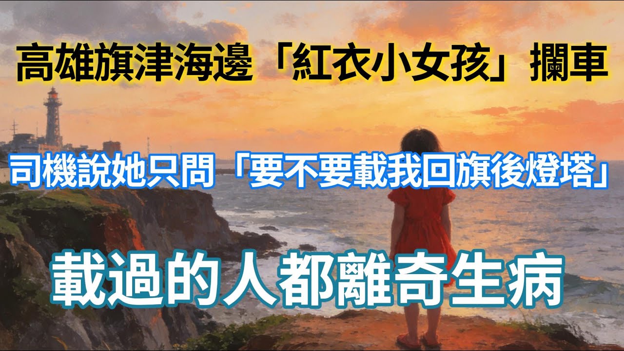 高雄旗津海邊「紅衣小女孩」攔車？司機說她只問「要不要載我回旗後燈塔」，載過的人都離奇生病，是詛咒嗎？