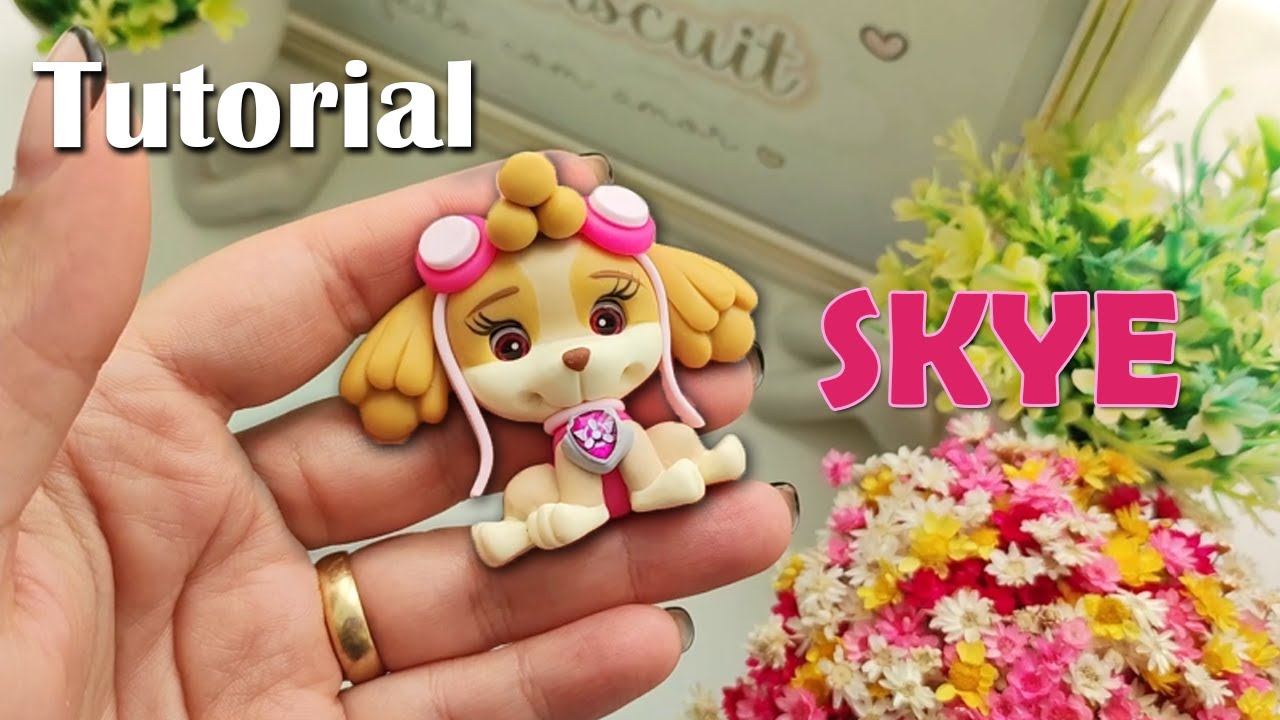 Apliques em Biscuit Patrulha Canina - Skye