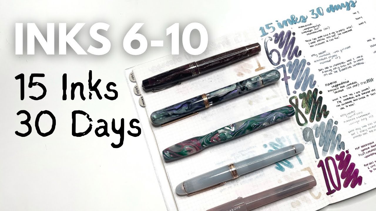 15 inks 30 days // Inks 6-10 // Leonardo, Nahvalur, Platinum & Pilot #fountainpenink #30inks30days