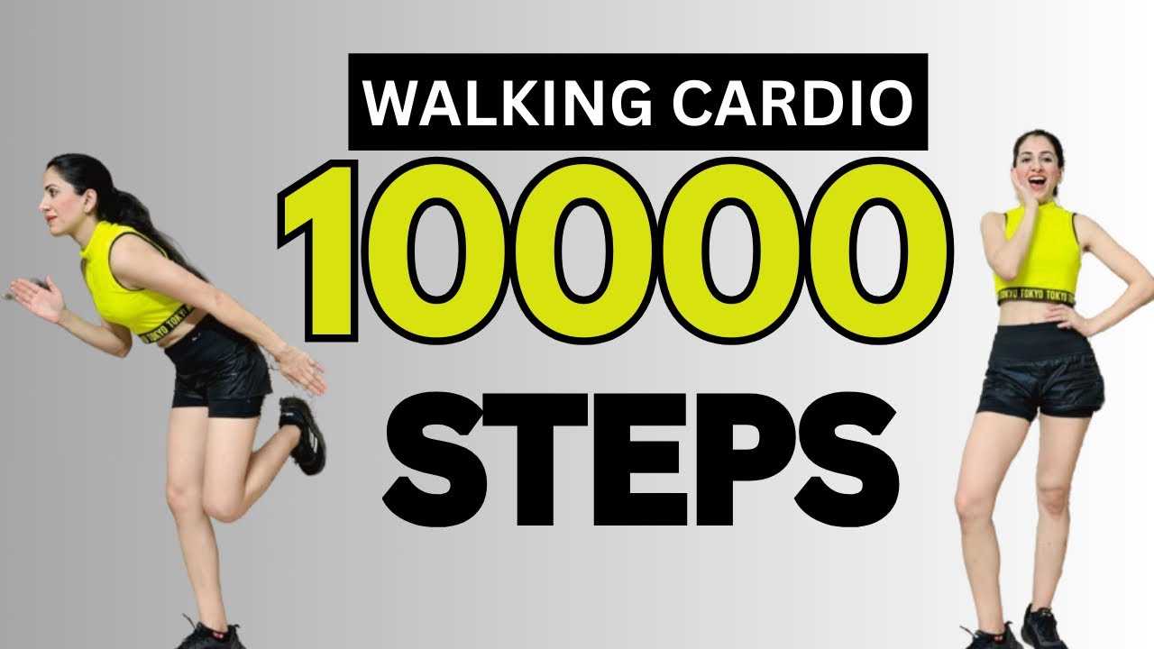10,000 Steps Indoor Walking + HIIT Workout | Extreme Fat Burn Cardio at Home