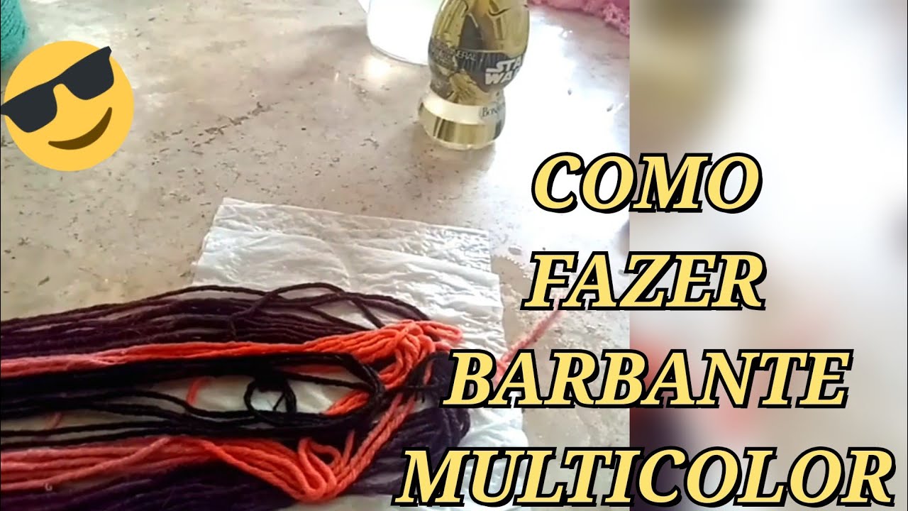como fazer barbante  multicolor 😁