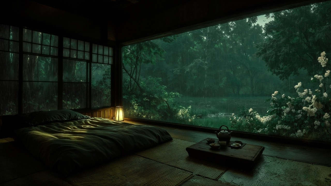 Дождь всю ночь напролет | Звуки дождя для сна и борьбы с бессонницей