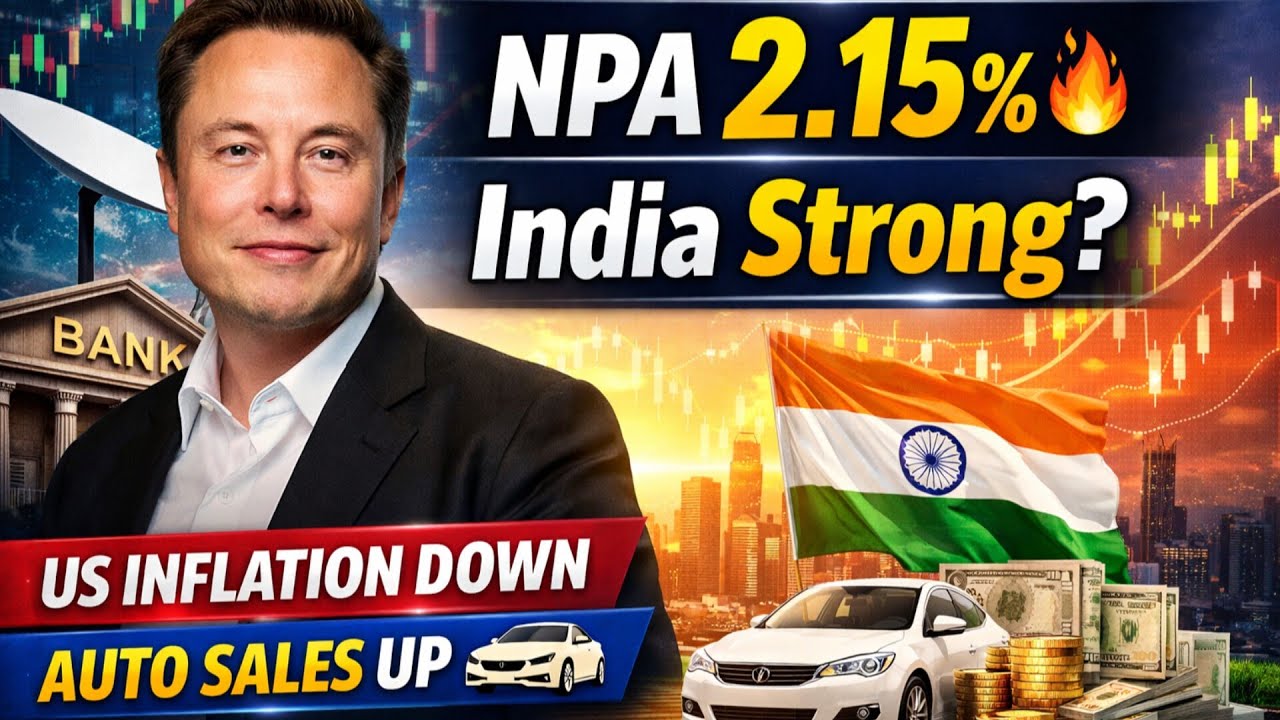 India Economy Update 📊 | NPA 2.15% | US Inflation 2.4% | Market Weekly Review