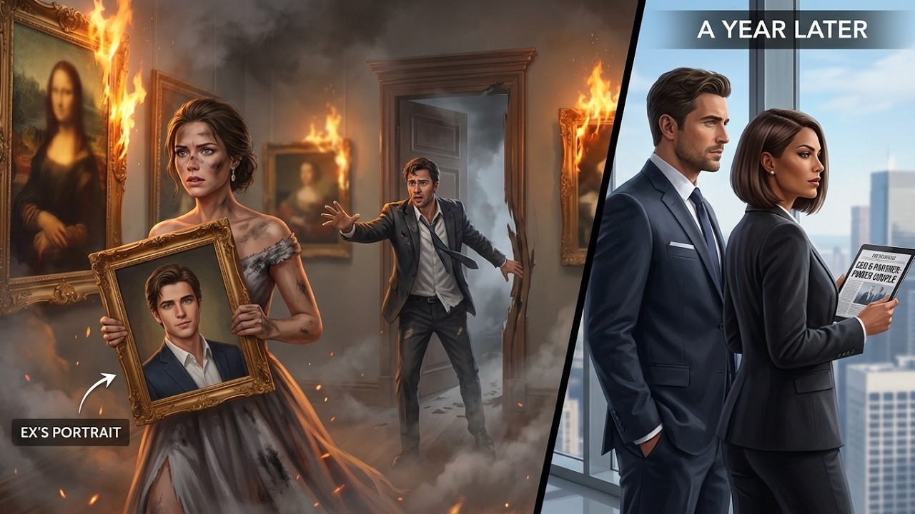 [AI Ficción] Fuego en la galería: ella salvó la pintura de su ex en lugar de a mí, así que me casé