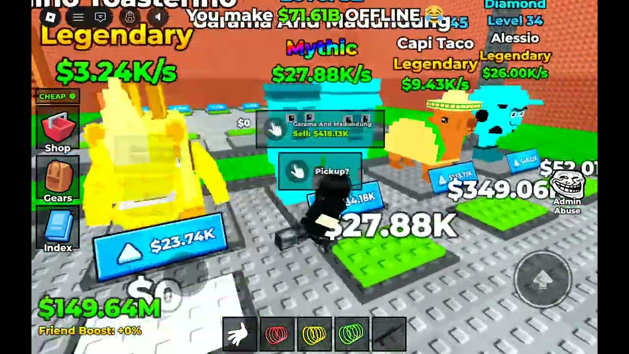 Playing steal from brainrot part 2 (no copyright) 