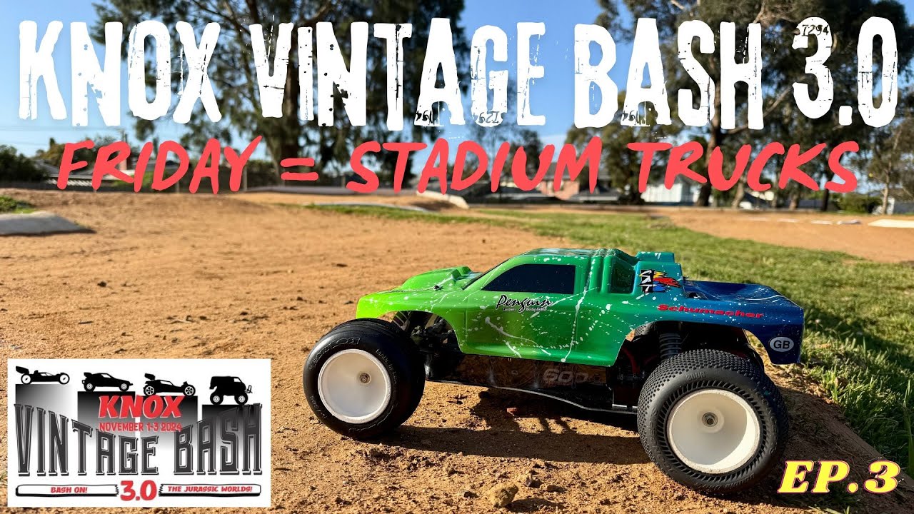 KNOX VINTAGE  BASH 3.0 Friday Stadium Trucks 17.5 or any Brushed Motor