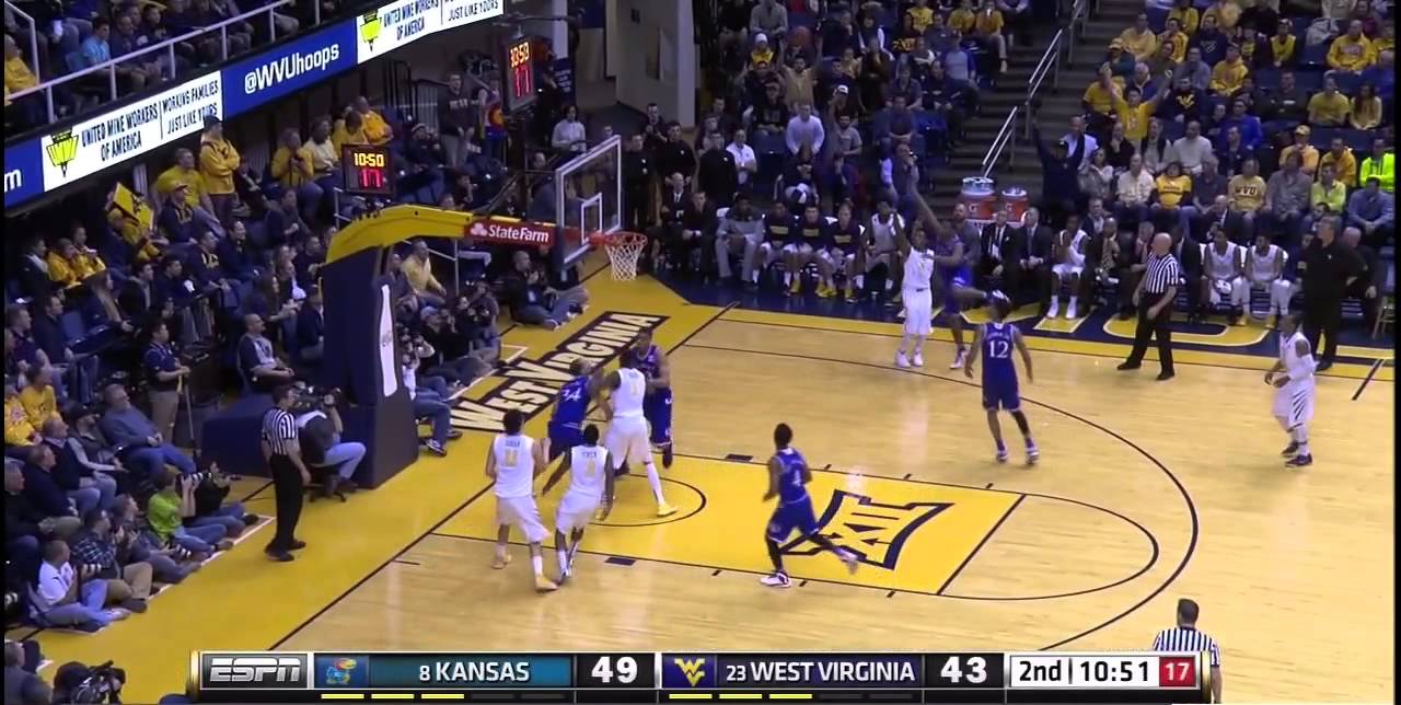 NCAAB 2014 15 Kansas at West Virginia 720p60fps