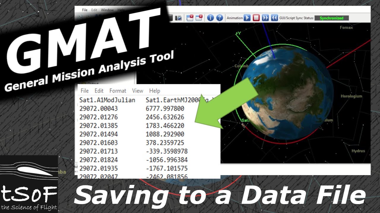 Saving to a Data File | GMAT (NASA's General Mission Analysis Tool)