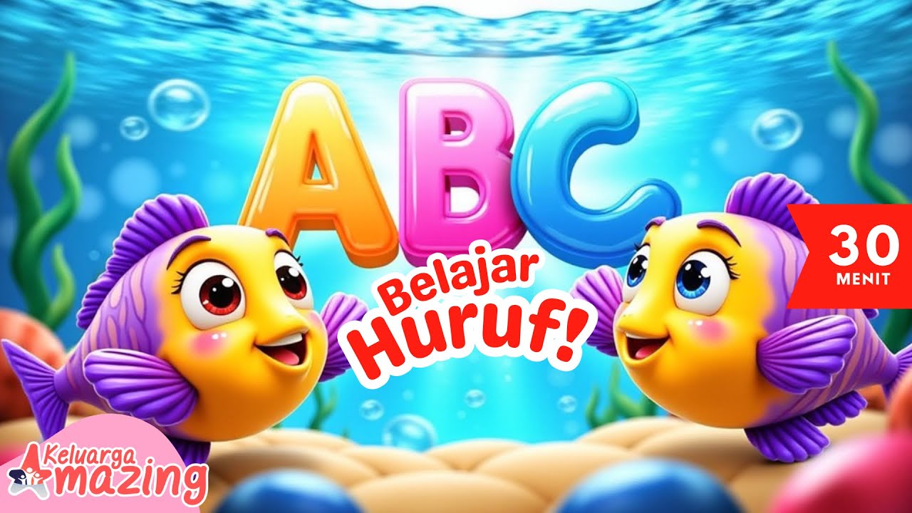 🌊🔠 Yuk Belajar Huruf A B C Bersama Ikan & Hewan Laut Lucu!