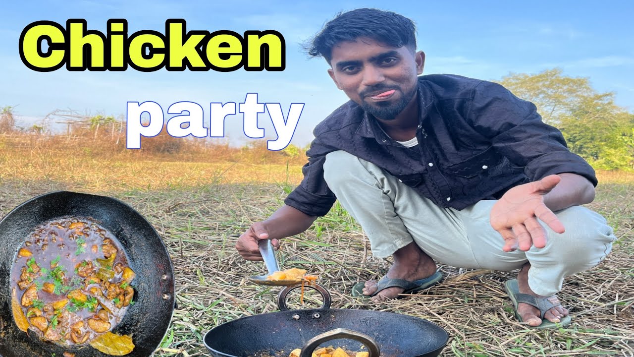 Village style chicken curry cooking | Outdoor Chicken Party | Desi Chicken Recipe Step by Step