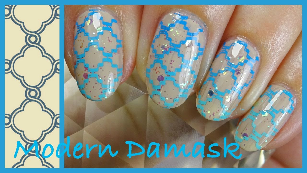 Modern Damask　モダンダマスク　Nail Stamping  ネイルスタンピング