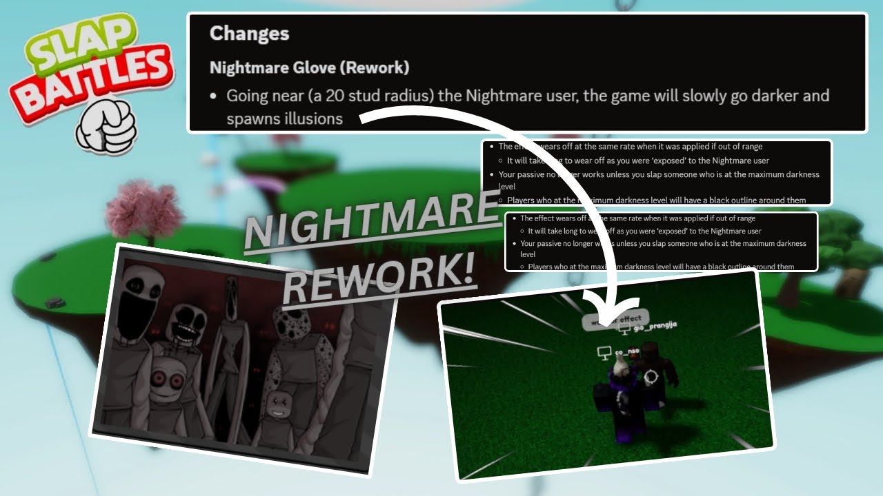 *REWORKED!!!💀🖤* SHOWCASE + GUIDE Of The NEW Reworked NIGHTMARE GLOVE 💀🖤🕸️In Roblox SLAP 🧤 BATTLES!