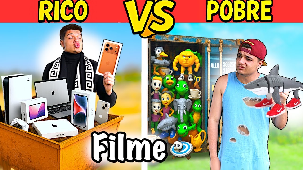 RICO VS POBRE PROCURANDO ITENS NO LIXÃO - FILME COMPLETO