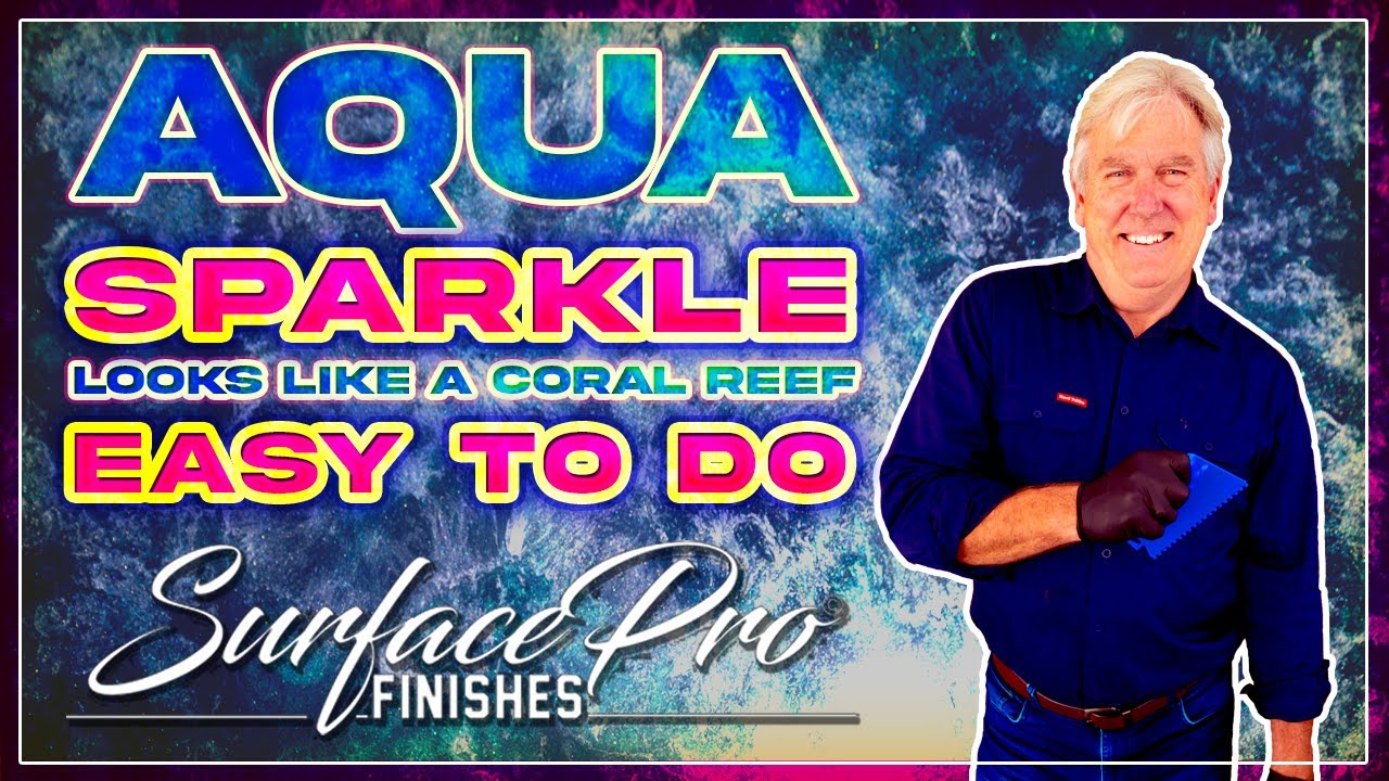 Aqua sparkle - coral reef epoxy countertop