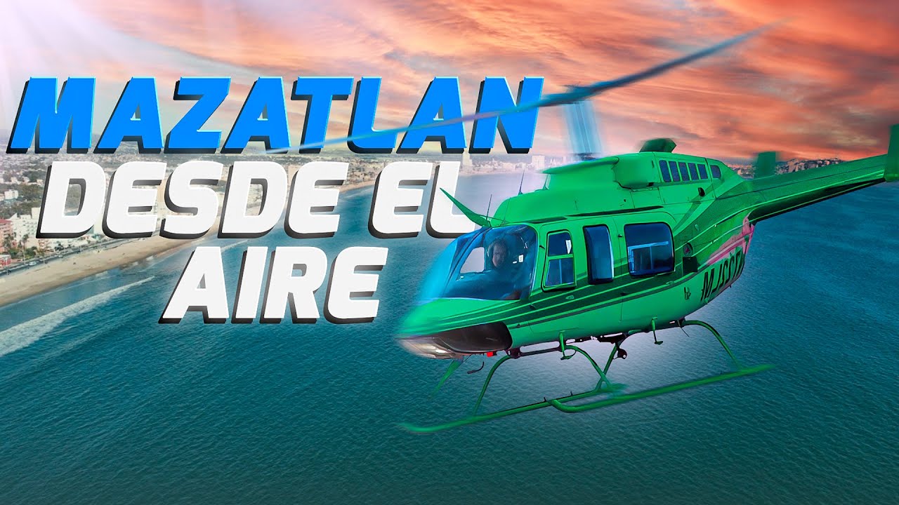 VOLANDO en HELICÓPTERO por MAZATLÁN y sus PLAYAS PARADISÍACAS  🚁🌴| Tour por el #Malecón