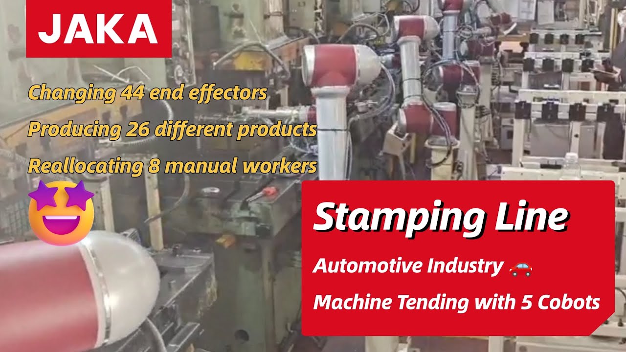 JAKA Cobot in Harsh Environment: Five Cobots in Automotive Stamping Line