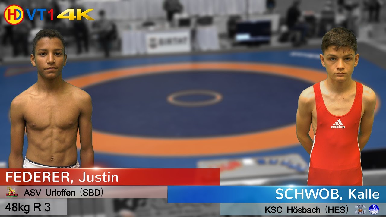 🤼 | Wrestling | German Championships 2021 Cadets (Freestyle) - 48kg R 3 | FEDERER vs. SCHWOB