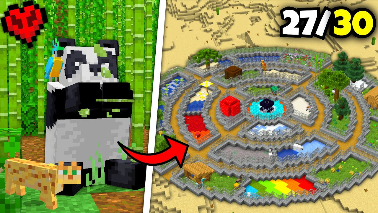 J'ai Captur&eacute; tous les Mobs dans un ZOO sur Minecraft Hardcore
