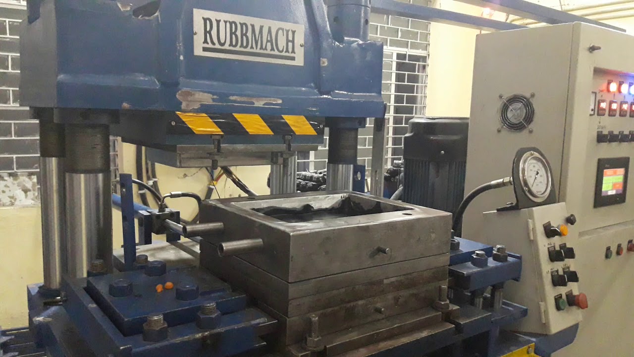 Rubber mounting moulding 3rt hydraulic press four piller type with ejector system 300 ton RUBBMACH