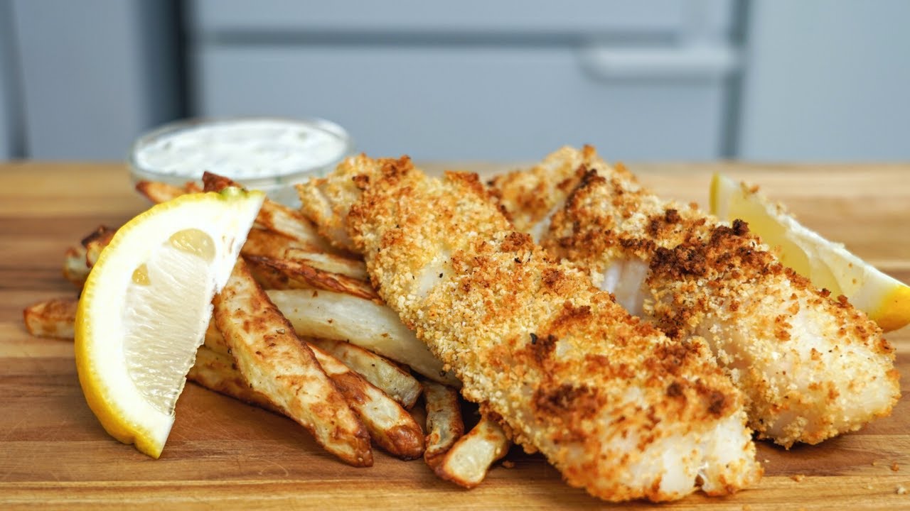 Super Crunchy Air Fryer FISH and CHIPS