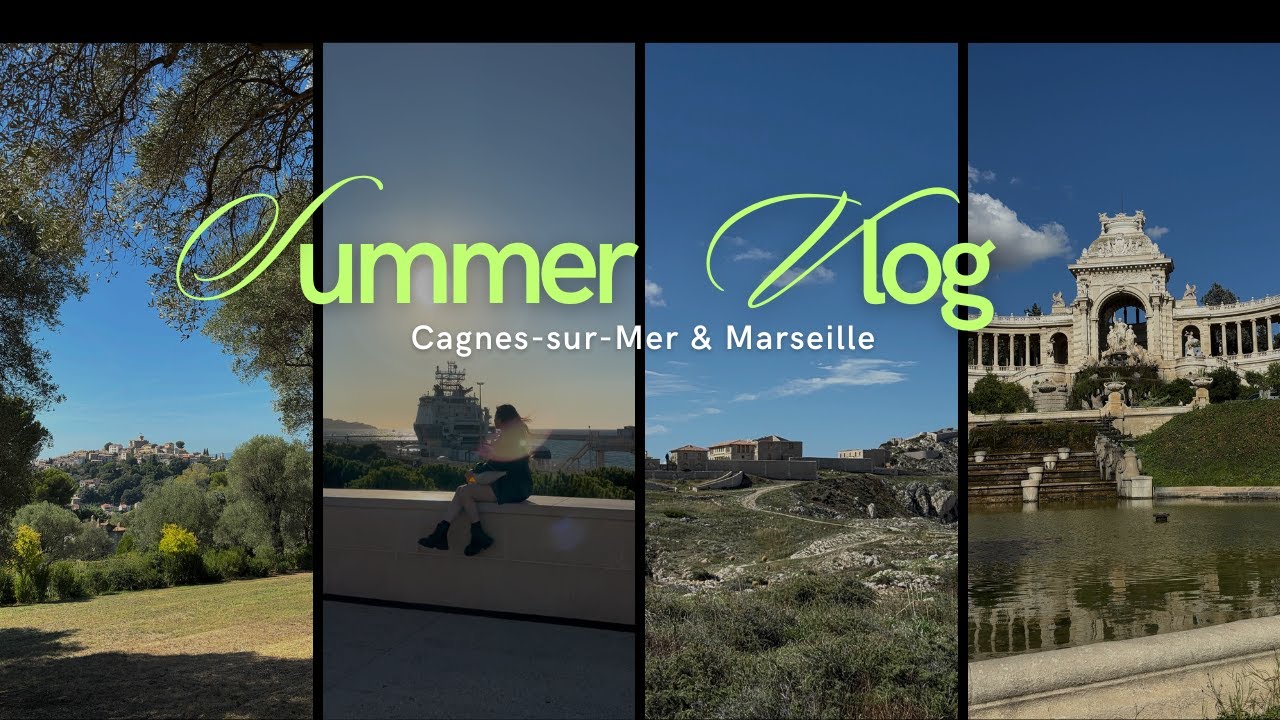VLOG🇫🇷法國打工度假｜夏日卡涅風光🏞️ ，老城山景與滿滿的藝術氛圍！兩天一夜馬賽之旅⛴️，從海港到離島🗺️，危險氣息與自然景觀交織！
