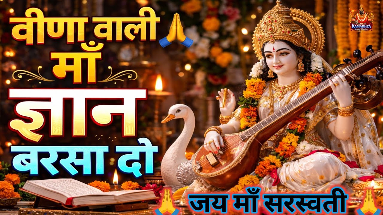 वीणा वाली माँ 🙏 ज्ञान बरसा दो | सरस्वती माता भजन | Saraswati Bhajan Video 2026