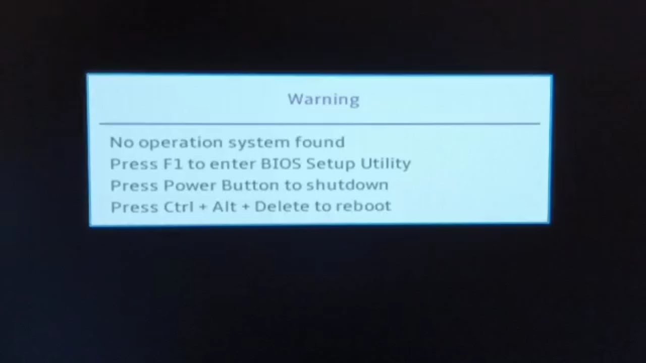 No Operation System Found II LENOVO AMD RAYZN  R3 4000 SERIES II LENOVO DESKTOP PC