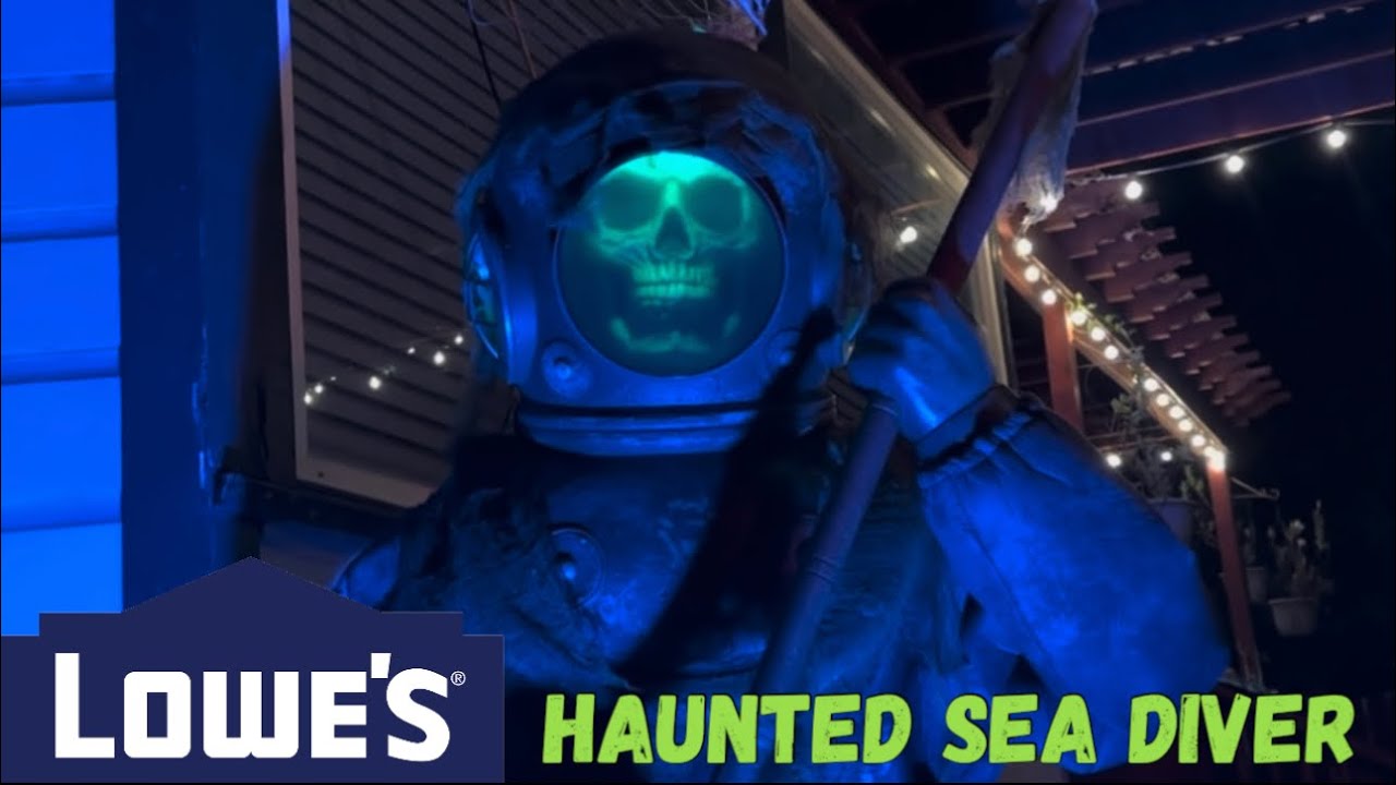 ПРИЗРАЧНЫЙ МОРСКОЙ НЫРЯЛ!!! АНИМАТРОНИК LOWE'S К ХЭЛЛОУИНУ 2024 ГОДА!! РАСПАКОВКА, УСТАНОВКА И ОБ...