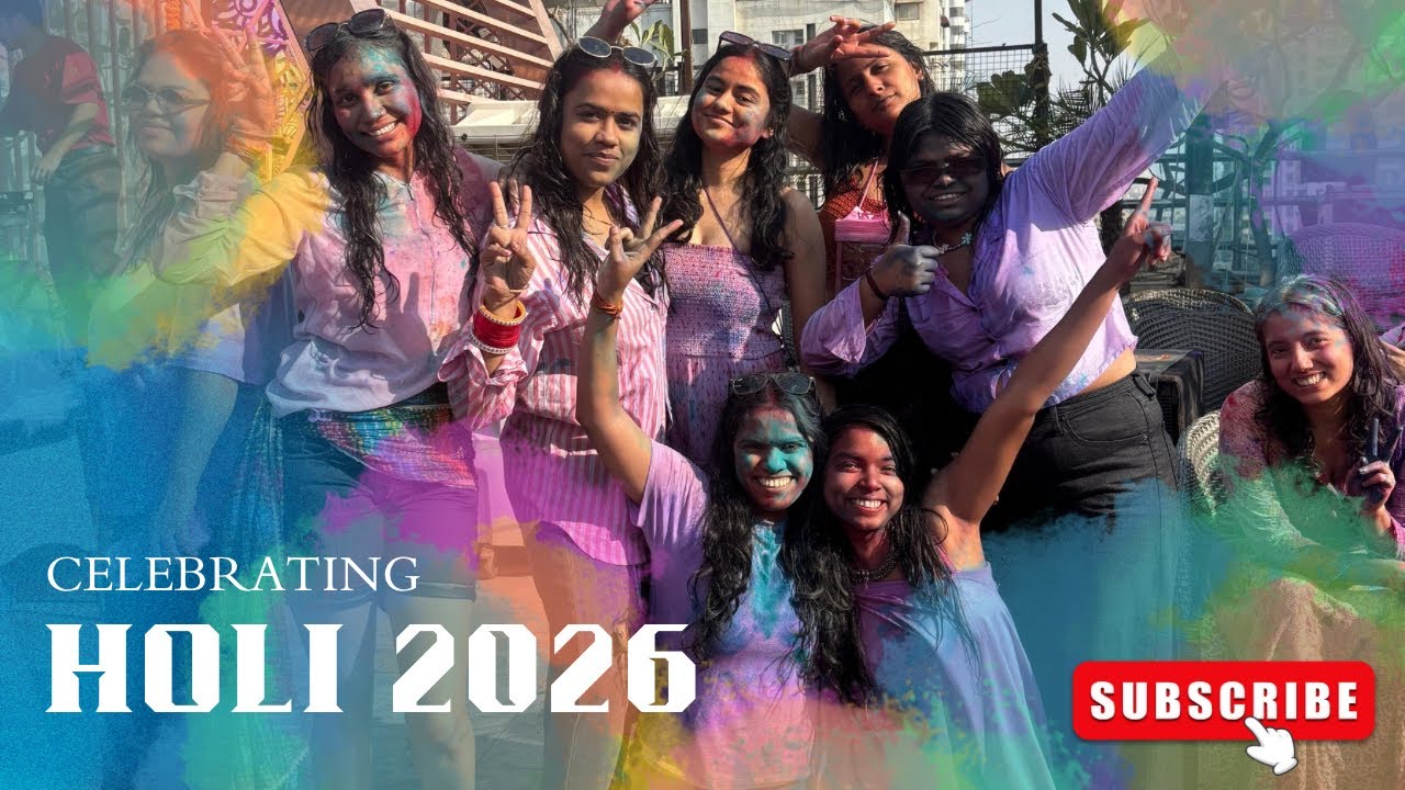 My first vlog; Celebrating holi with my friends🫟👩‍❤️‍👩