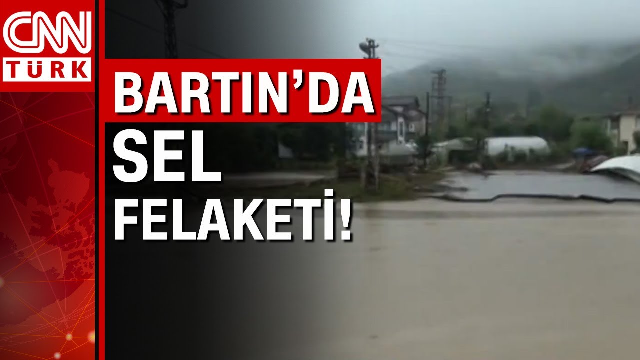 Bartın'ı sel vurdu! Yağışlar nedeniyle Karaçay deresi taştı