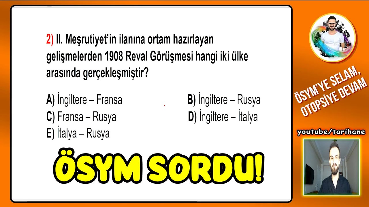 10) 20. Yüzyıl Başlarında Osmanlı Devleti Soru Çözümü - KPSS Tarih 2026