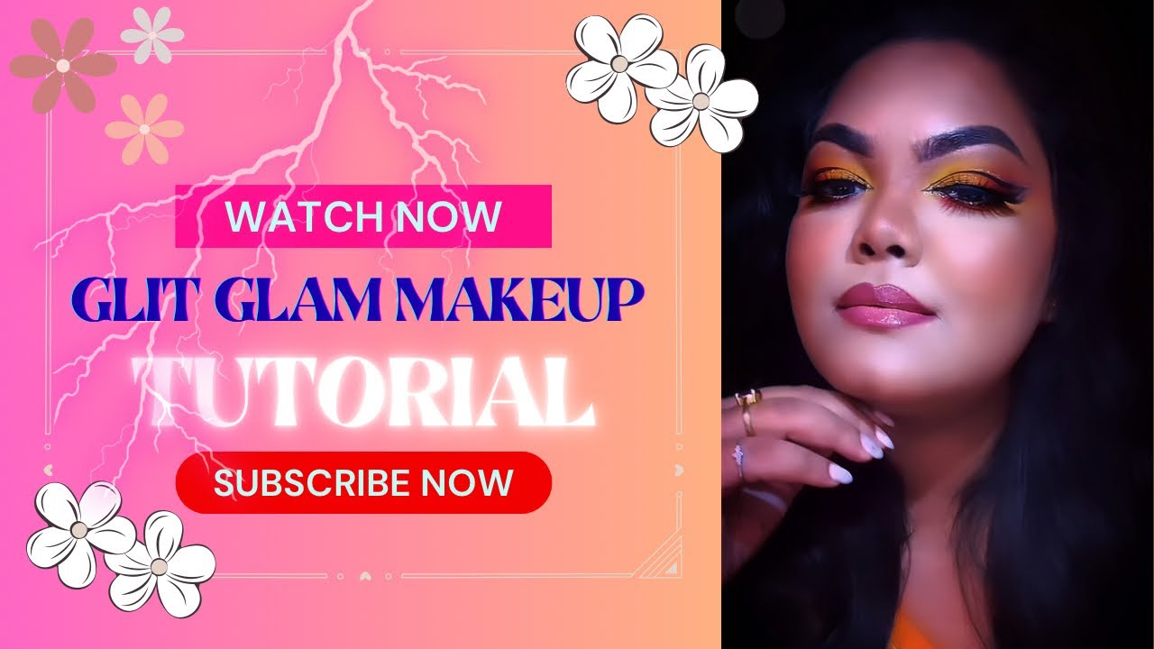 🩷💛FULL GLIT GLAM MAKEUP TUTORIAL 💛🩷