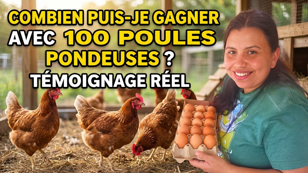 Combien puis je gagner avec 100 poules pondeuses  Témoignage réel