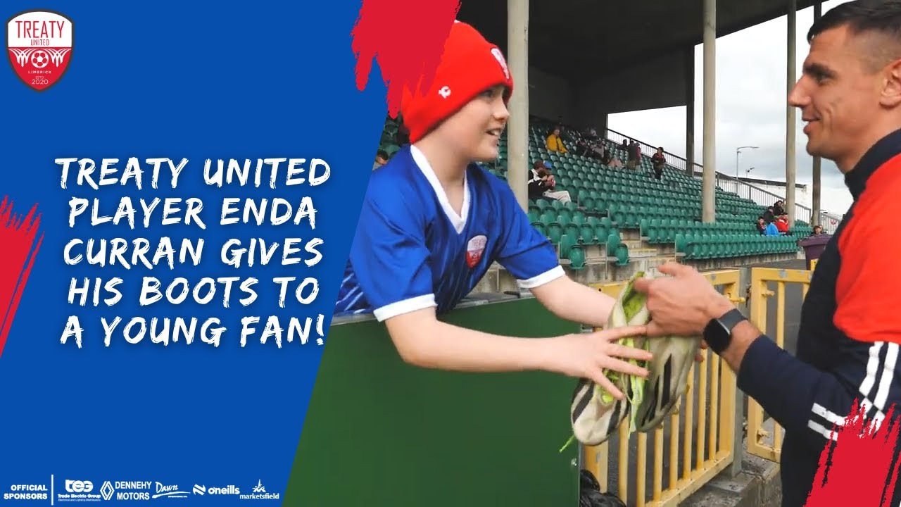 Treaty United's Enda Curran Gives His Boots To A Young Fan!