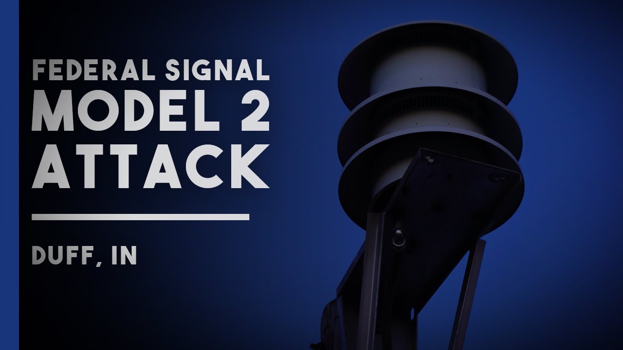 Federal Signal Model 2 | Full Attack | Duff, IN (Dubois Co.Tornado Siren Test)