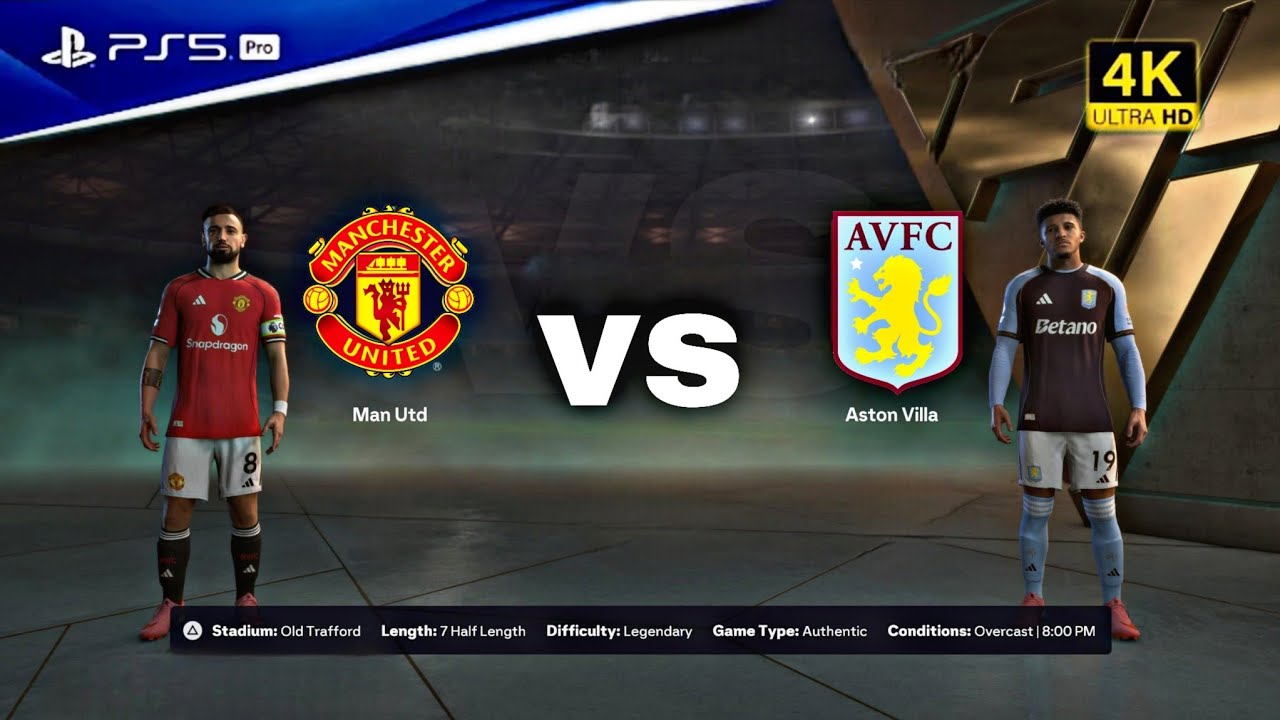 Manchester United vs Aston Villa | Premier League Full Match |FC 26 PS5 Gameplay 60FPS