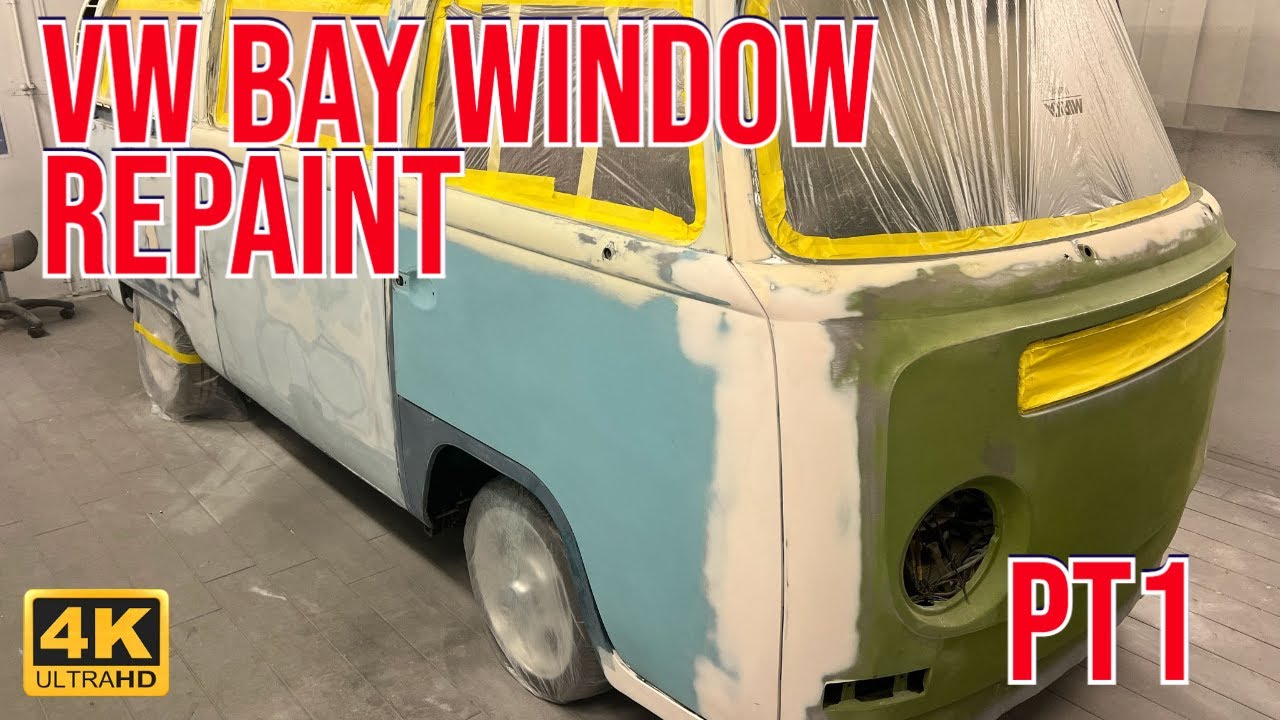 Part 1 Volkswagon Bay Window Camper Repaint - Polyester spray filler stage