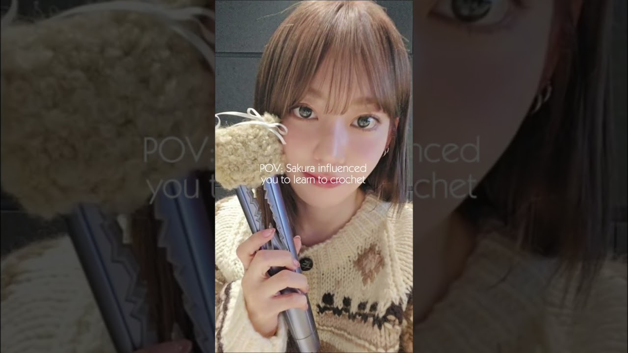 I&rsquo;m learning!🤞🧶#dearwonny #kpop #lesserafim #sakura #miyawakisakura #crochet #wonyoungism