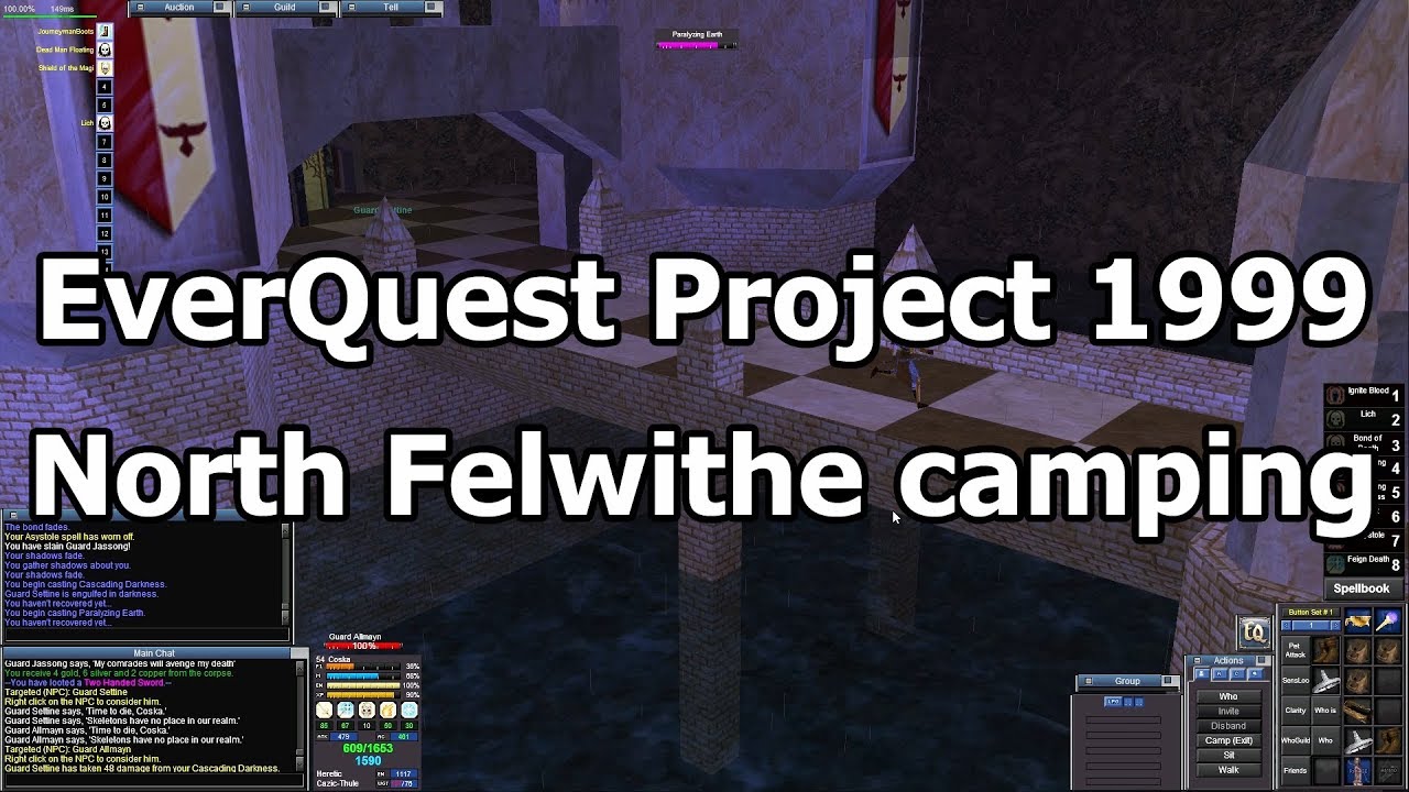 EverQuest Project 1999 #2 - Root-rotting all 11 guards inside North Felwithe!