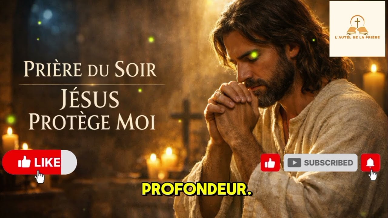 PRIÈRE DU SOIR PUISSANTE AVANT DE DORMIR 🙏 Paix, Protection et Repos en Jésus